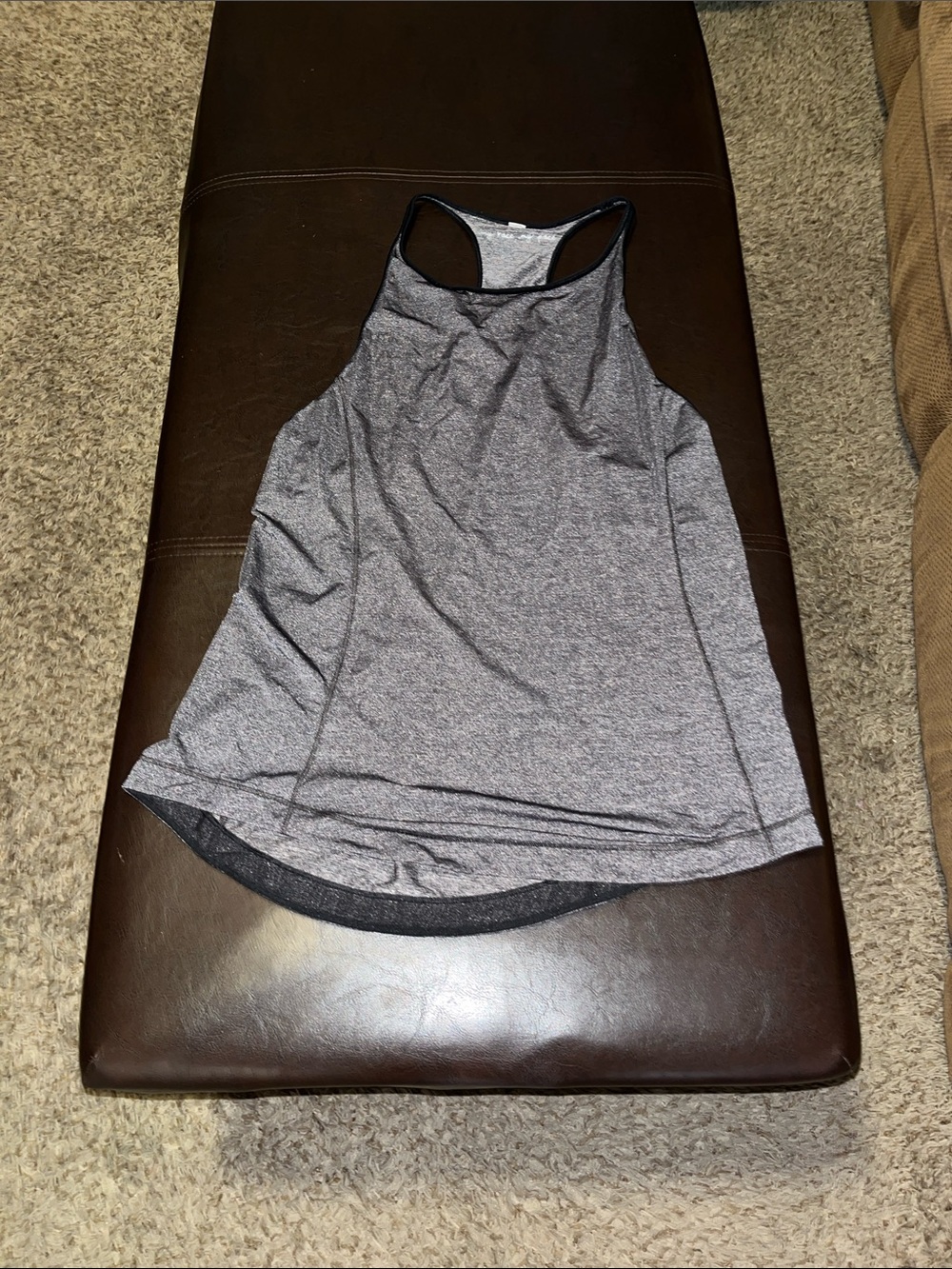lululemon athletica Heathered Gray Scoop Neck Racerback Tank